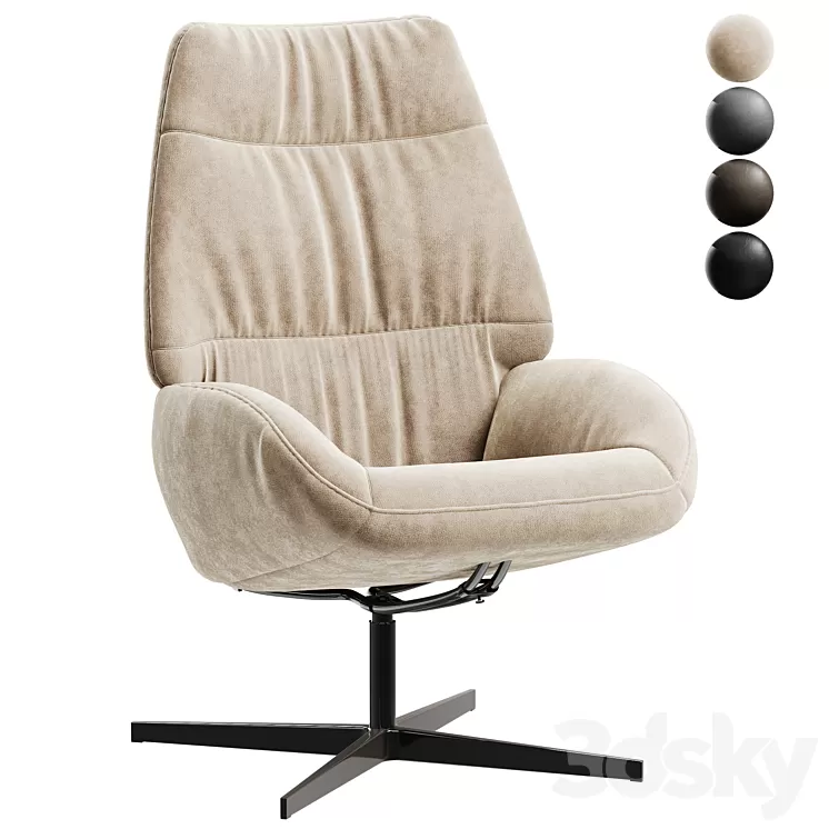 Draaifauteuil_Leanti_armchair 3D Model Free Download Draaifauteuil_Leanti_armchair 3D Model Free Download