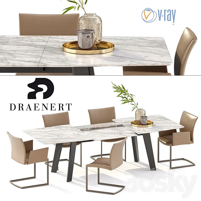 DRAENERT Nobile Swing chair _ Fontana table 3DModel