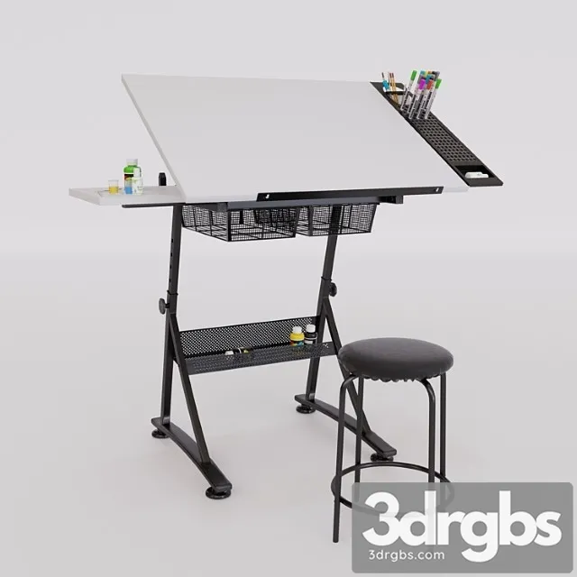 Drafting table 2 3D Model Download Drafting table 2 3D Model Download