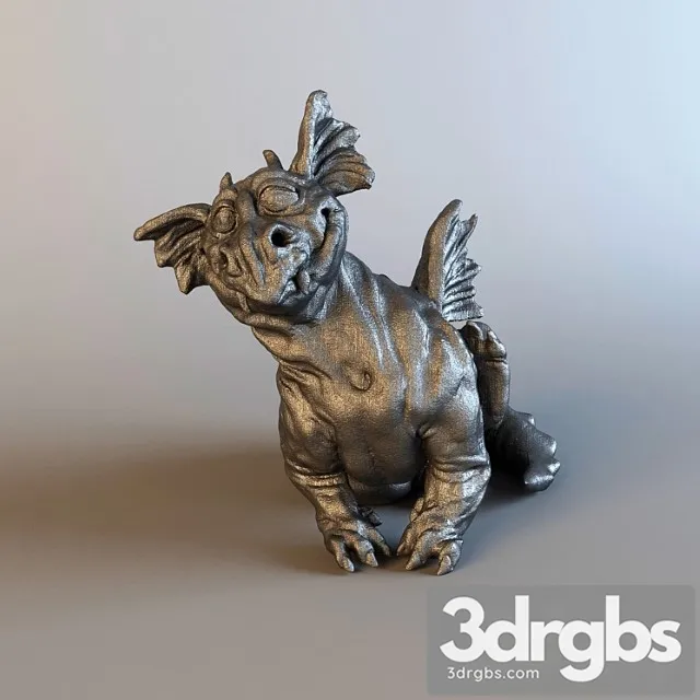 Dragon statuette 3D Model Download