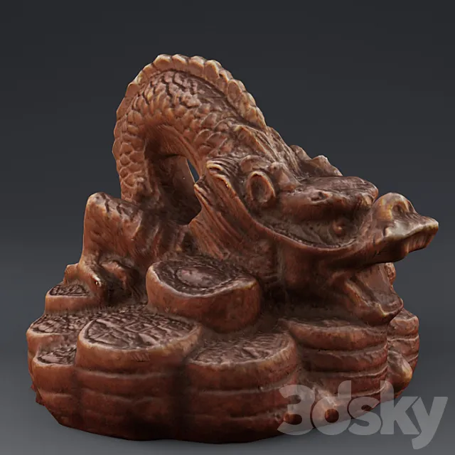 Dragon. Terracotta statuette. 3D Model Dragon. Terracotta statuette. 3D Model