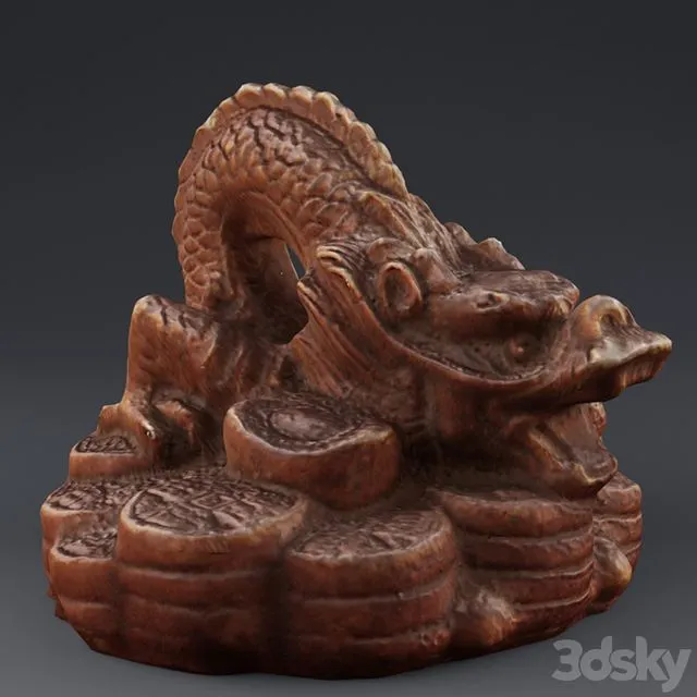Dragon. Terracotta statuette 3D Model Dragon. Terracotta statuette 3D Model