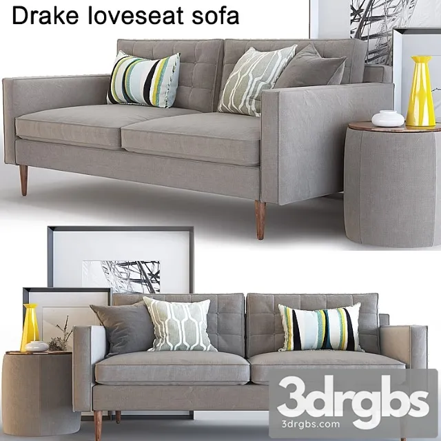 Drake Sofa 3 3D Model Download Drake Sofa 3 3D Model Download