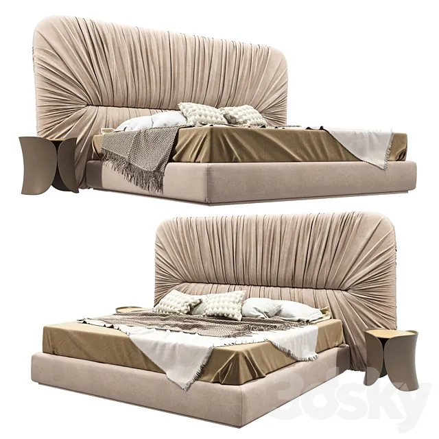 Drape bed laurameroni 3DModel Drape bed laurameroni 3DModel
