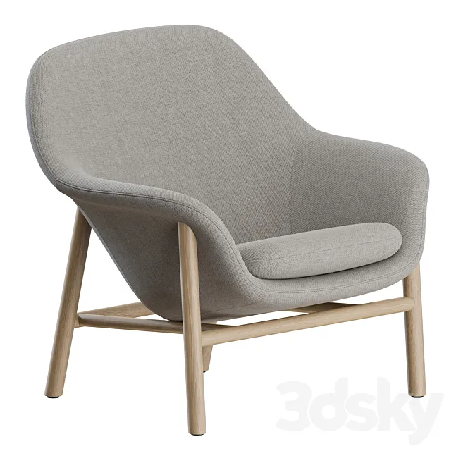 Drape Lounge Chair Wood by Normann Copenhagen 3D Model Drape Lounge Chair Wood by Normann Copenhagen 3D Model