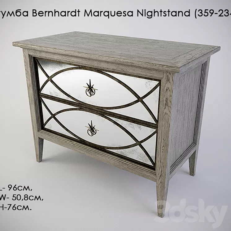 Drawers Bernhardt Marquesa Nightstand (359-234) 3D Model