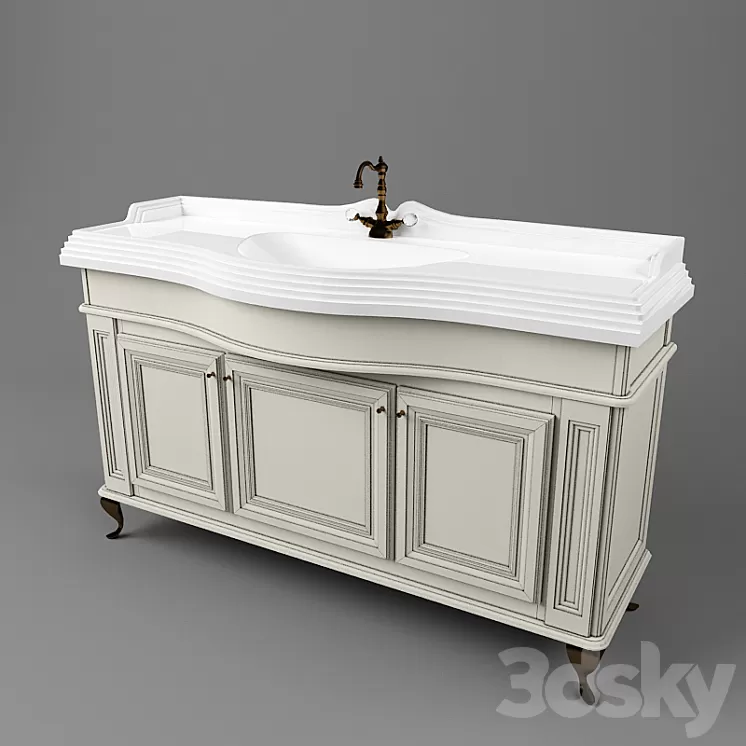 Drawers «CAPRIGO» collection «FRESCO» width 1506 mm 3D Model Drawers «CAPRIGO» collection «FRESCO» width 1506 mm 3D Model