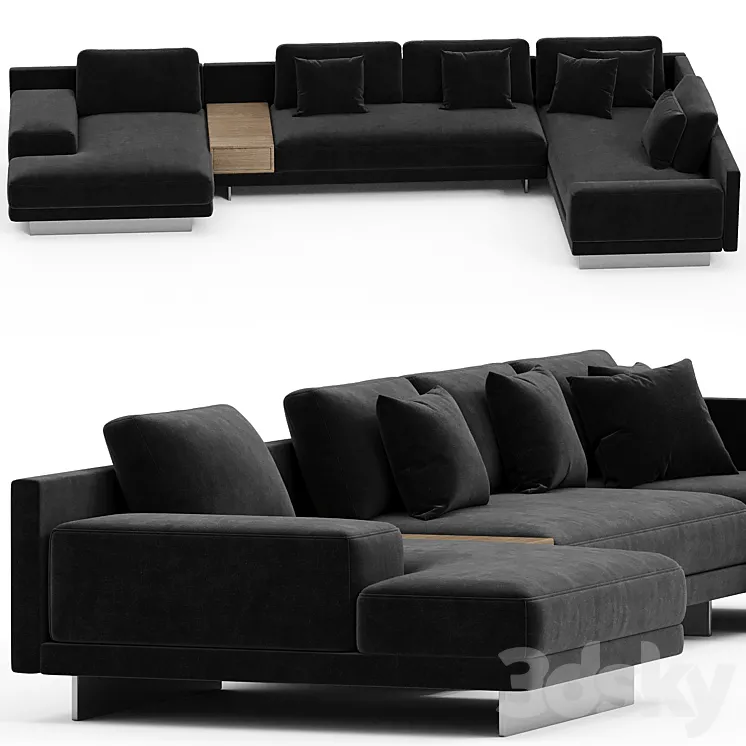 Dresden Modular Sectional With Side Table-Modern Felt 3D Model Free Download Dresden Modular Sectional With Side Table-Modern Felt 3D Model Free Download