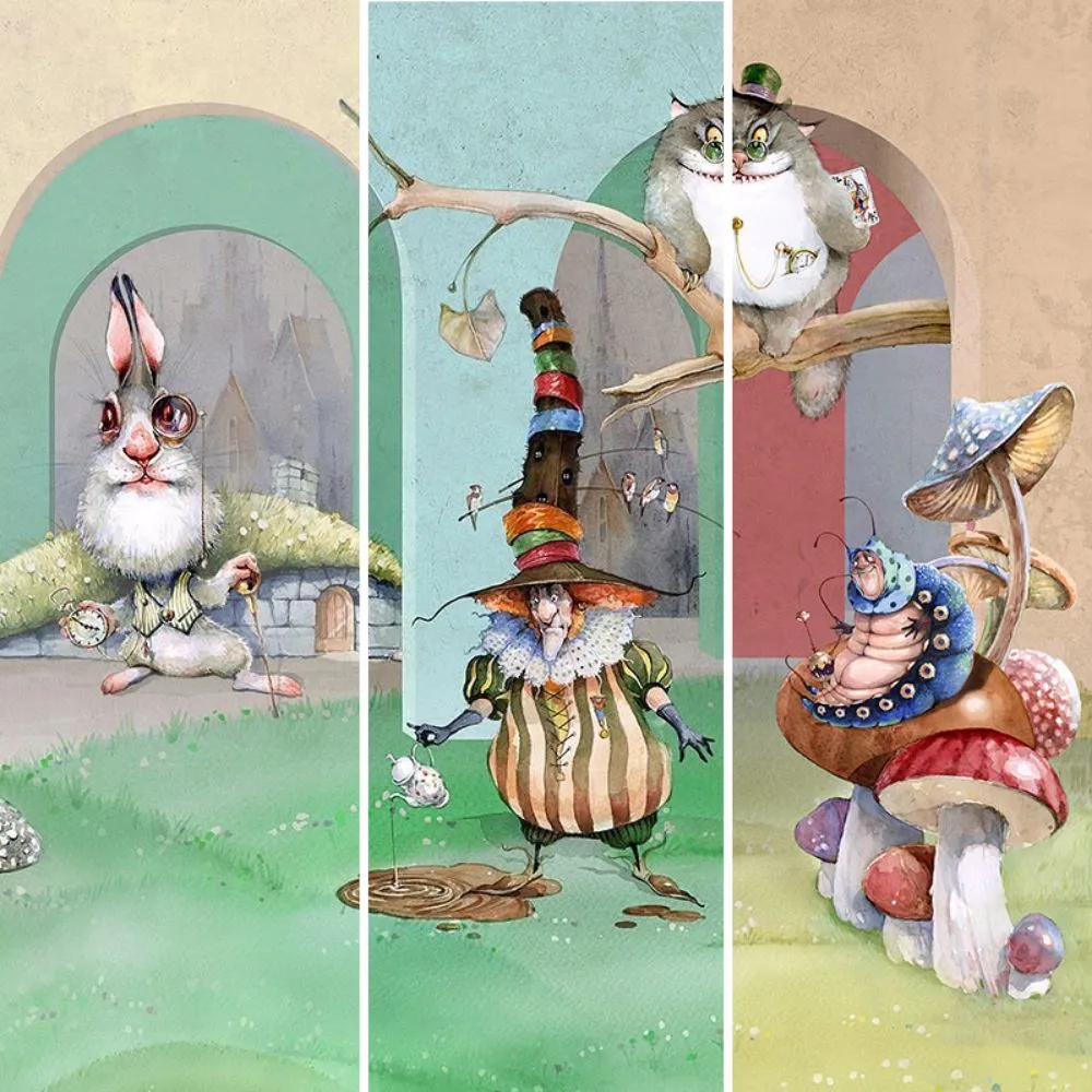 Dress-wall – Wallpaper Alice in Wonderland 3D Model