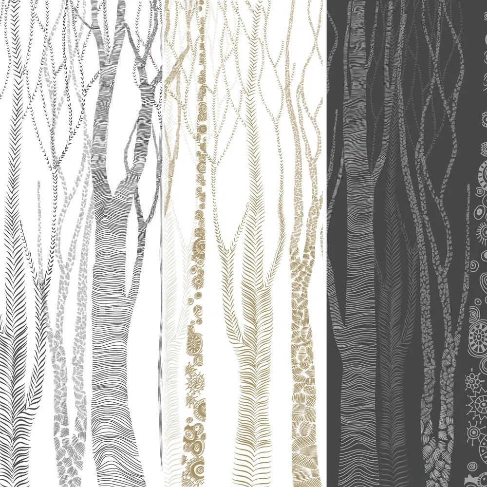 Dress-wall – Wallpaper Graphite forest 1 3D Model