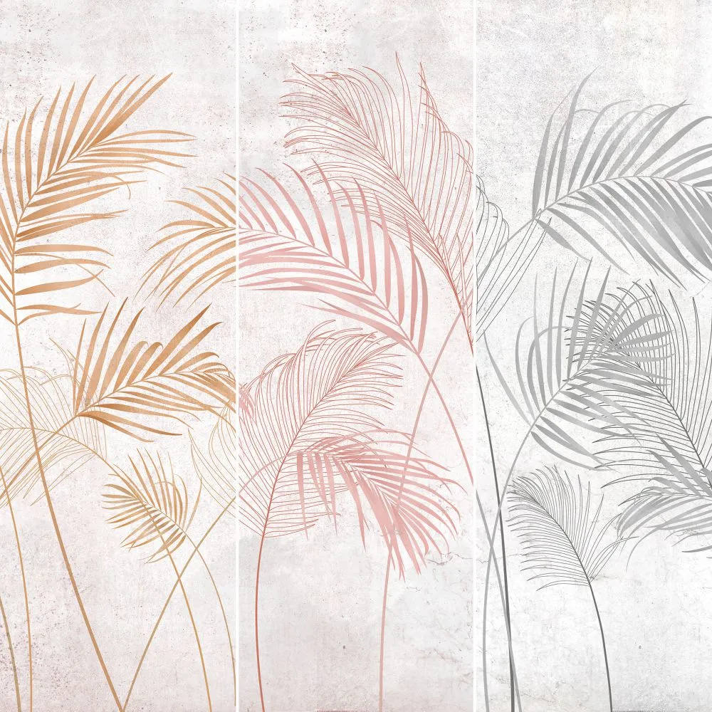 Dress-wall – Wallpaper Palm leaves light 3D Model