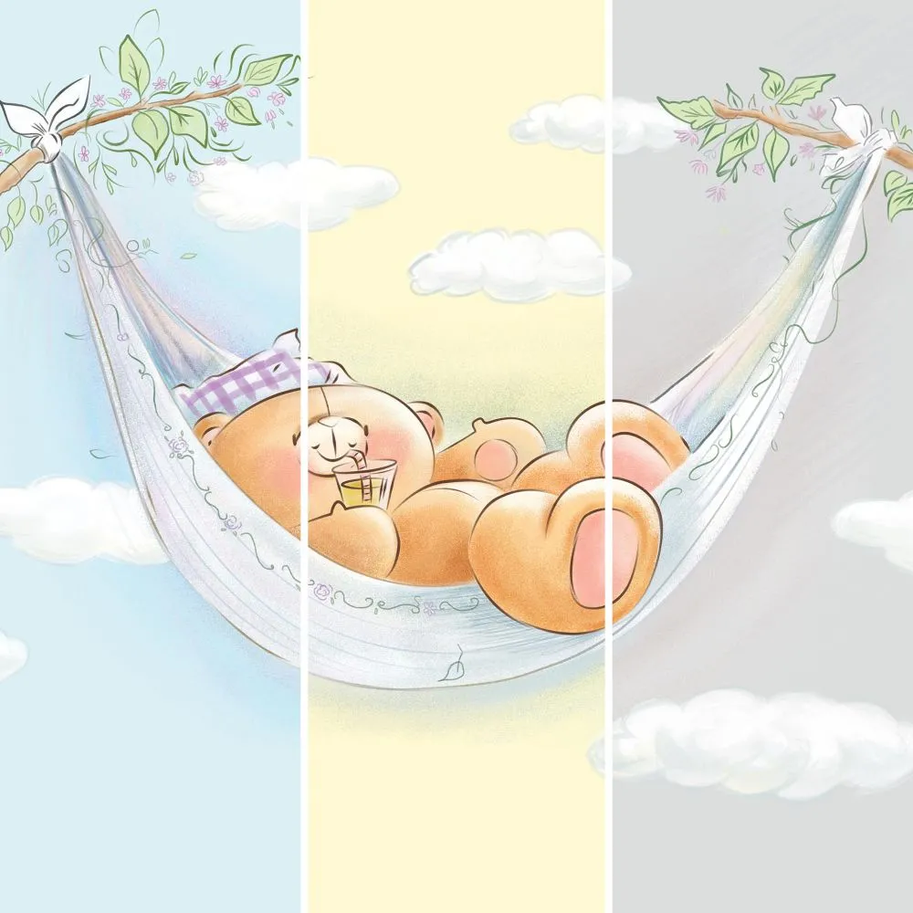 Dress-wall – Wallpaper Teddy bear 3D Model