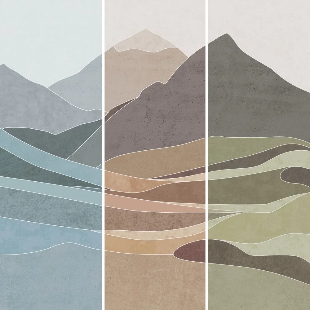 Dress-wall – Wallpaper Terracotta mountains 3D Model