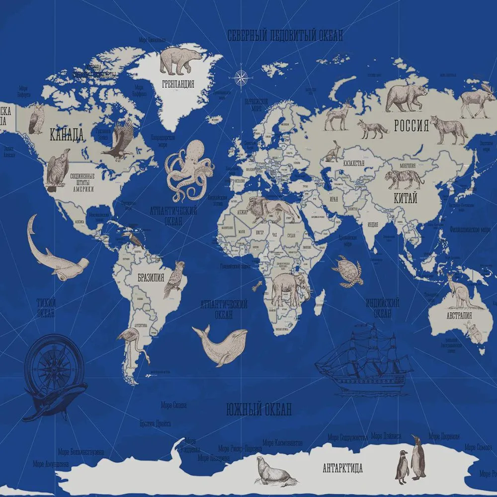 Dress-wall – Wallpaper World map Robinzon 3D Model Dress-wall – Wallpaper World map Robinzon 3D Model