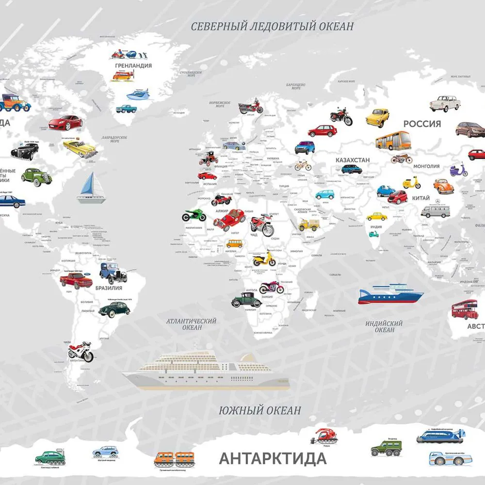Dress-wall – Wallpaper World map with cars 3D Model Dress-wall – Wallpaper World map with cars 3D Model