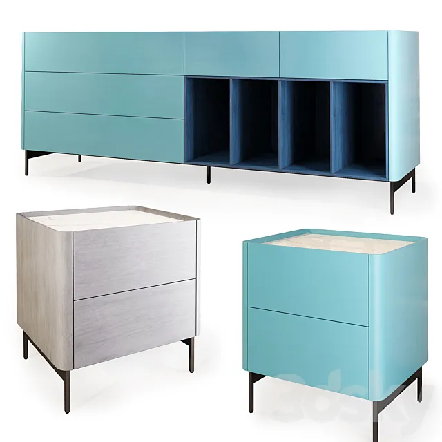 Dresser and nightstand Iris. Nightstand sideboard IRIS by Furman 3D Model Dresser and nightstand Iris. Nightstand sideboard IRIS by Furman 3D Model