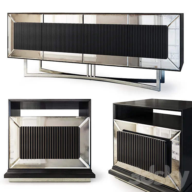 Dresser and nightstand Lion. Sideboard nightstand by Vera Mobilya 3D Model Free Download