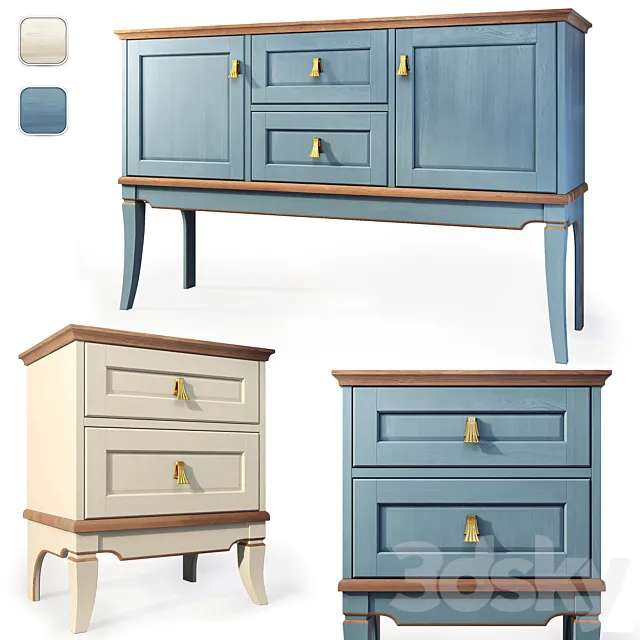 Dresser and nightstand Telma. Gomeldrev. Dresser. nightstand 3DModel Dresser and nightstand Telma. Gomeldrev. Dresser. nightstand 3DModel