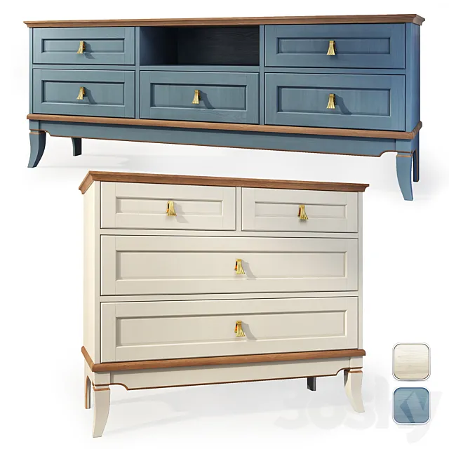 Dresser and TV stand Thelma Gomeldrev. Dresser Tvstand 3D Model Dresser and TV stand Thelma Gomeldrev. Dresser Tvstand 3D Model