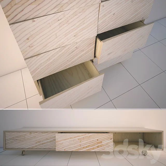 dresser and TV-stands Archpole origami ply 3D Model