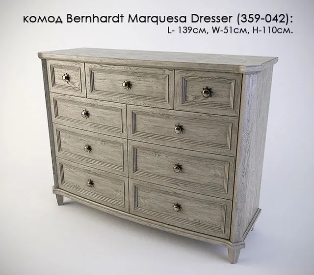 dresser Bernhardt Marquesa Dresser (359-042) 3D Model