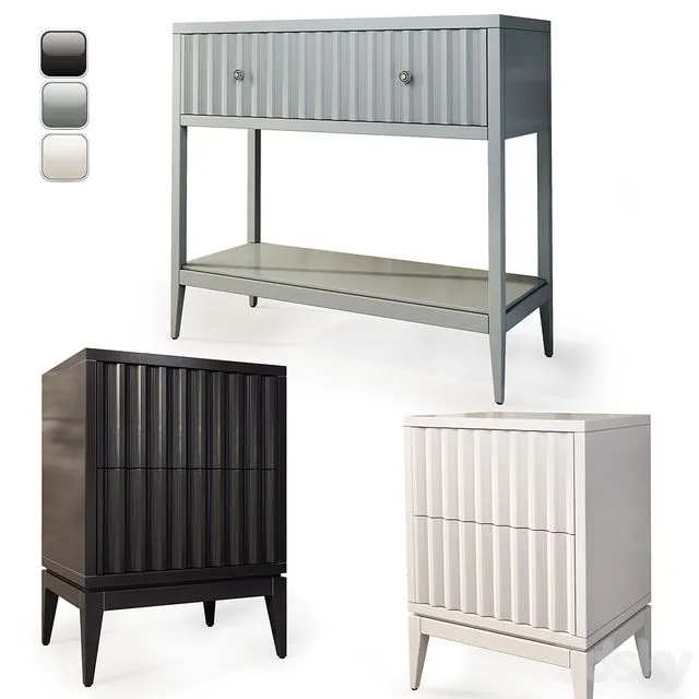 Dresser console and bedside table Austin. Console nightstand by Dantone Home 3D Model