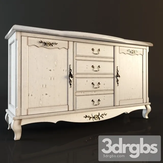 Dresser Leontina 4 Drawer 3D Model Download