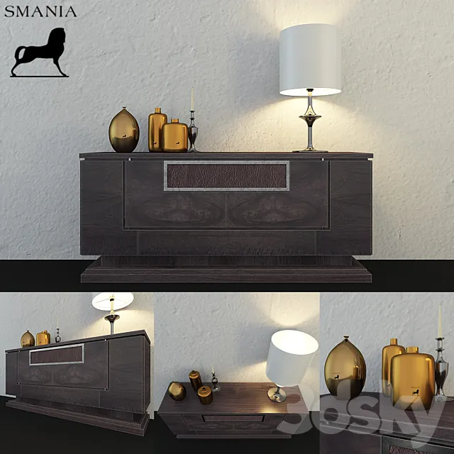 dresser Smania Victory with decor 3D Model