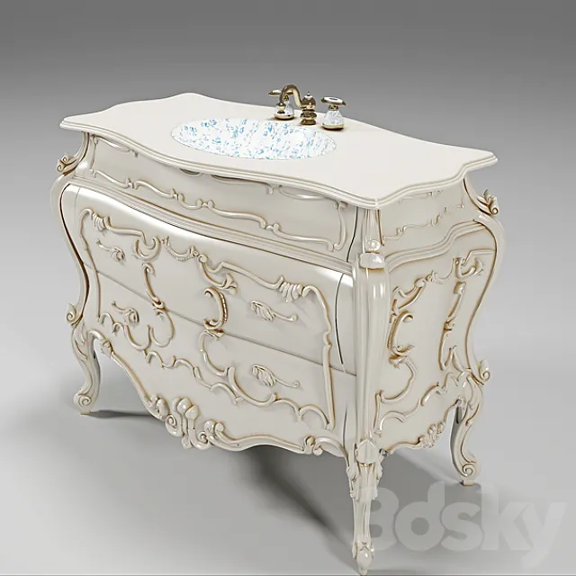 dresser with umivalnikom 3DModel dresser with umivalnikom 3DModel