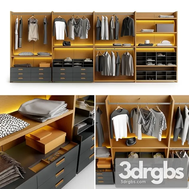 Dressing b & b italia with filling. 3D Model Download