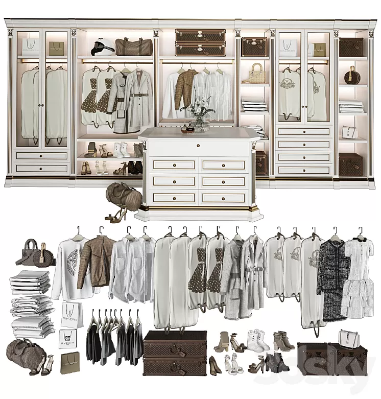 Dressing room Benedetti luxury_2 3D Model Dressing room Benedetti luxury_2 3D Model