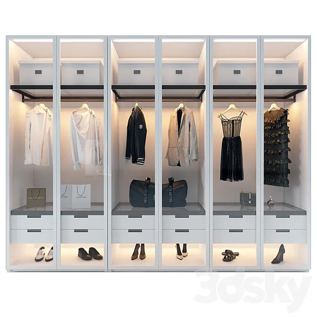 Dressing room Poliform fitted_2 3D Model