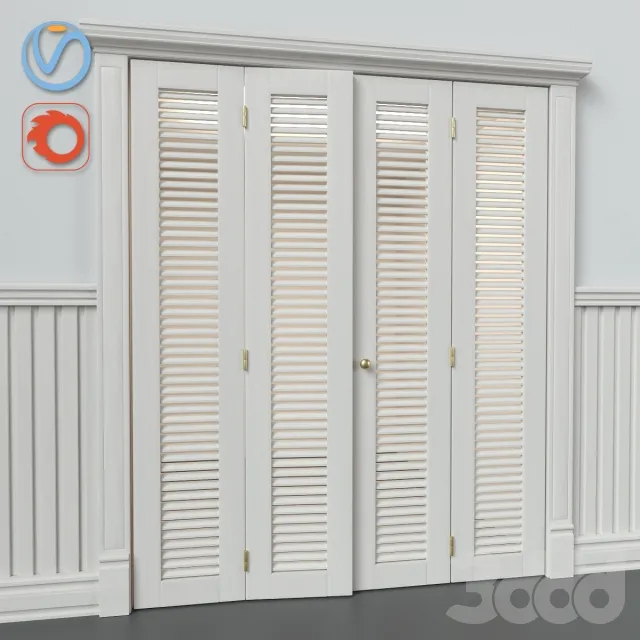 Dressing room with wall panel 3D Model Dressing room with wall panel 3D Model