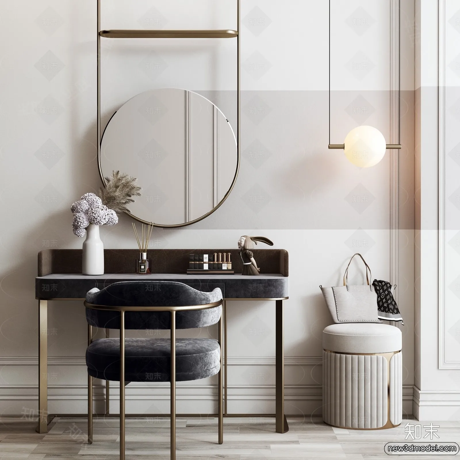 Dressing Table – 3D Models – 3D Furniture Models for Interior – 051 Dressing Table – 3D Models – 3D Furniture Models for Interior – 051