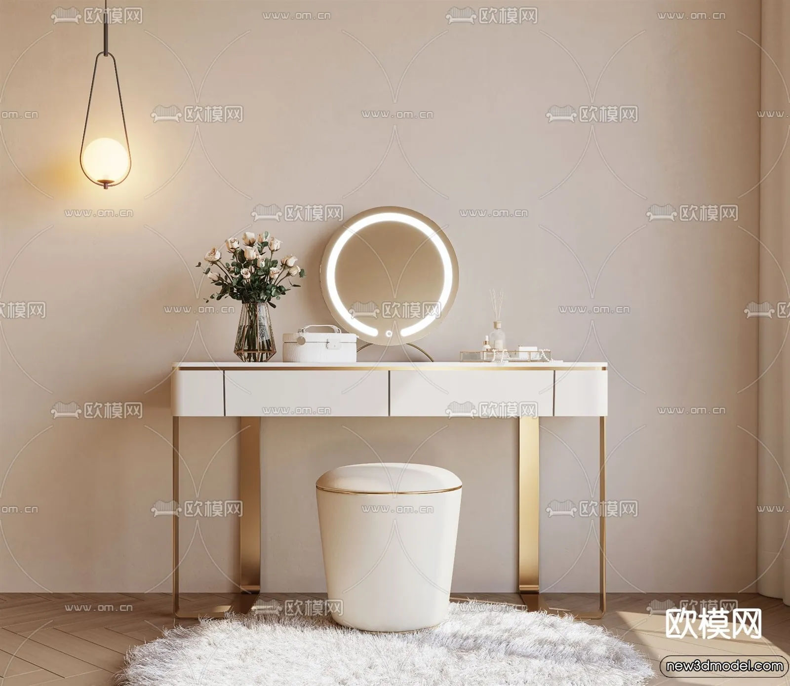 Dressing Table – 3D Models – 3D Furniture Models for Interior – 054 Dressing Table – 3D Models – 3D Furniture Models for Interior – 054