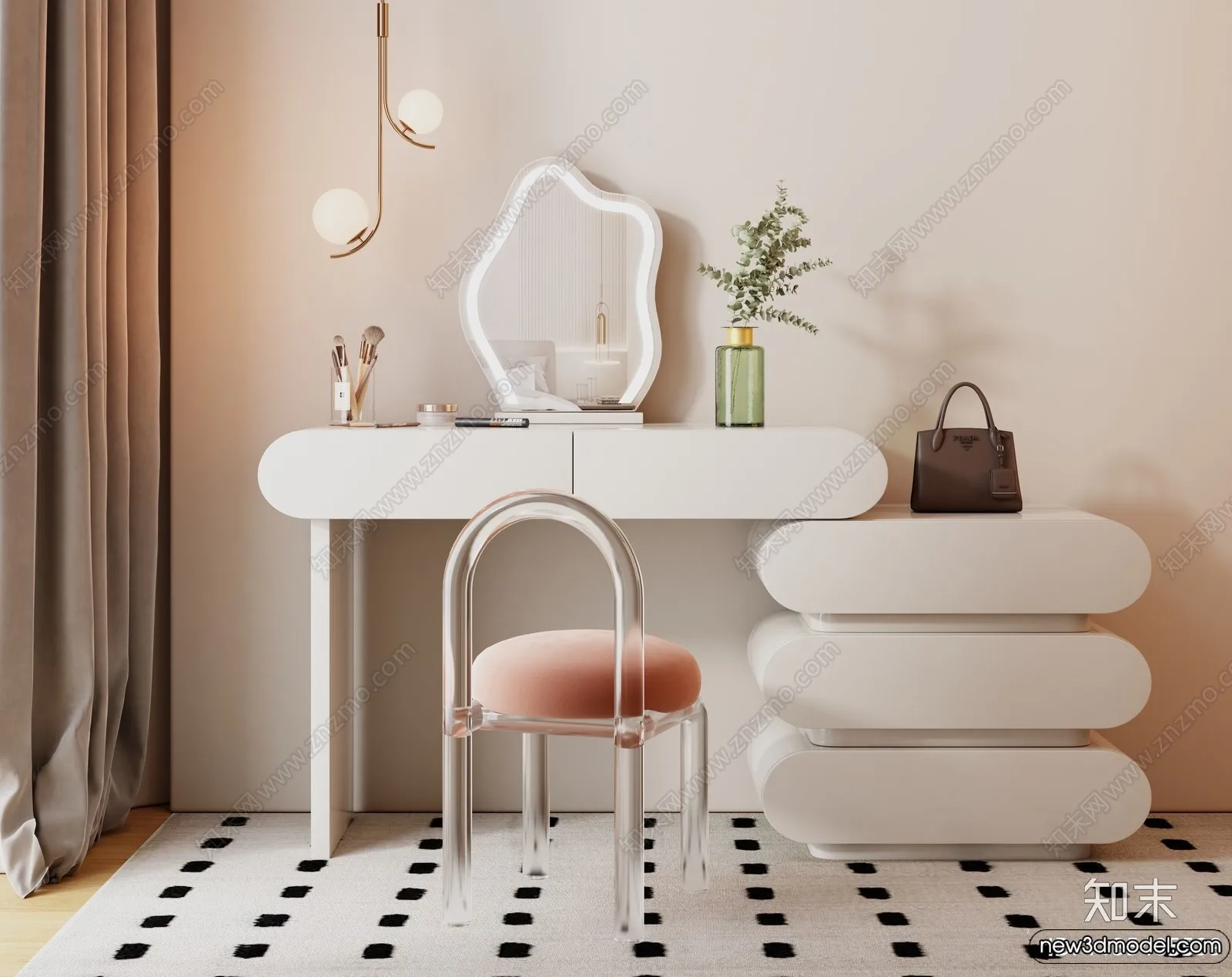 Dressing Table – 3D Models – 3D Furniture Models for Interior – 064 Dressing Table – 3D Models – 3D Furniture Models for Interior – 064