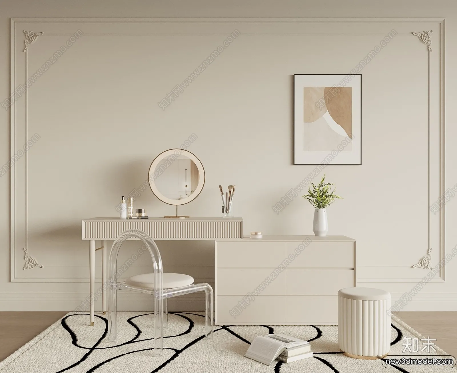 Dressing Table – 3D Models – 3D Furniture Models for Interior – 065 Dressing Table – 3D Models – 3D Furniture Models for Interior – 065