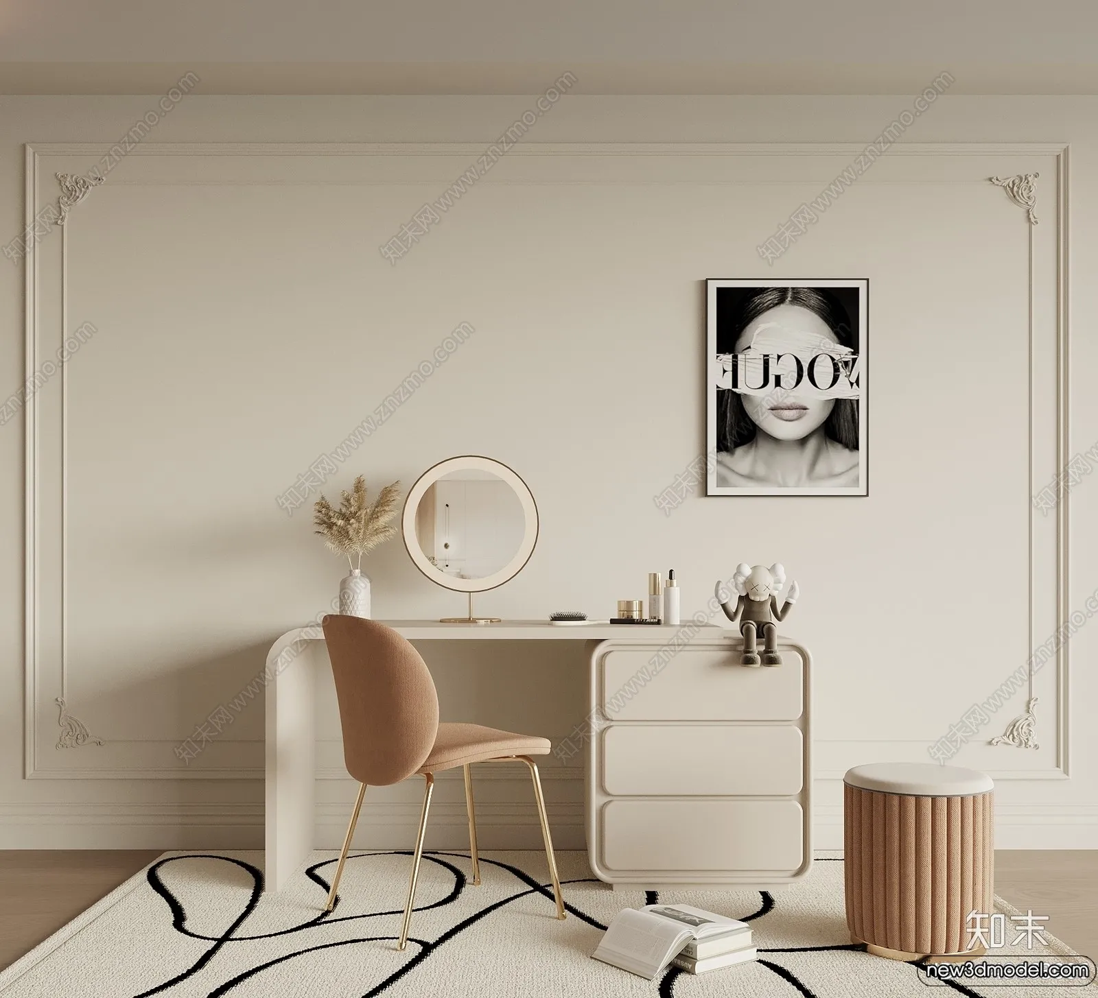 Dressing Table – 3D Models – 3D Furniture Models for Interior – 067 Dressing Table – 3D Models – 3D Furniture Models for Interior – 067