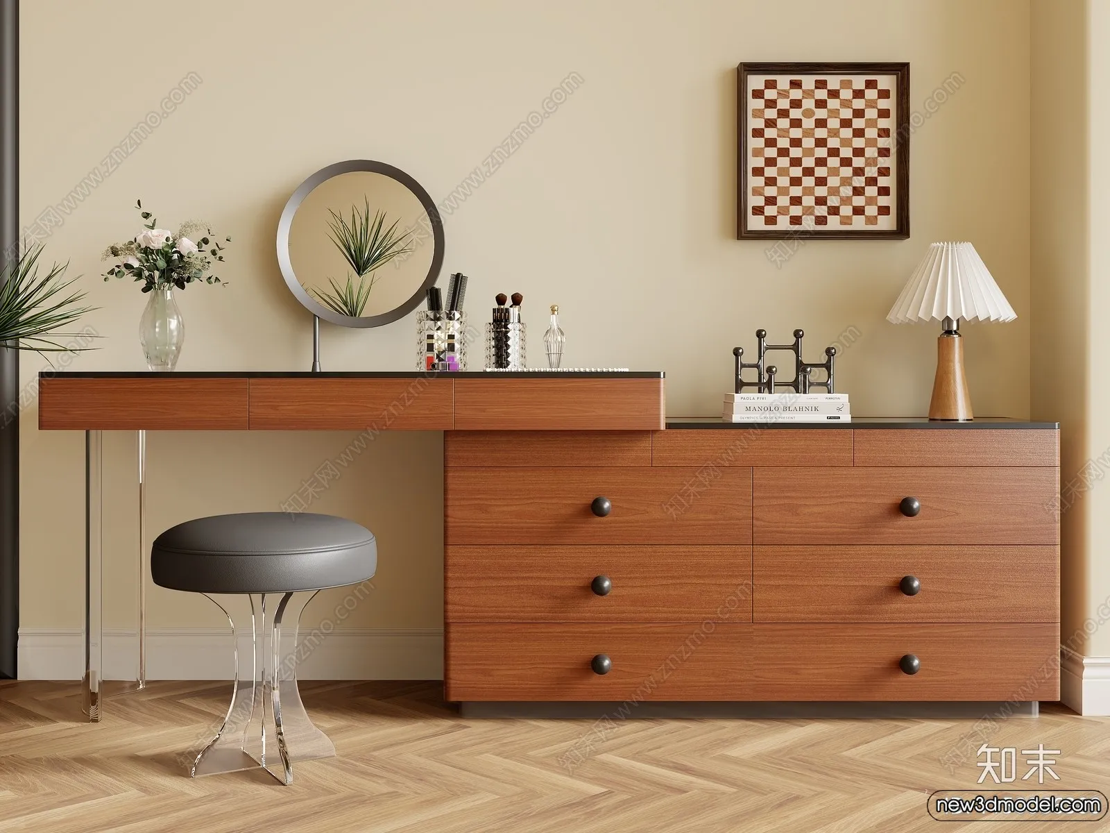 Dressing Table – 3D Models – 3D Furniture Models for Interior – 068 Dressing Table – 3D Models – 3D Furniture Models for Interior – 068