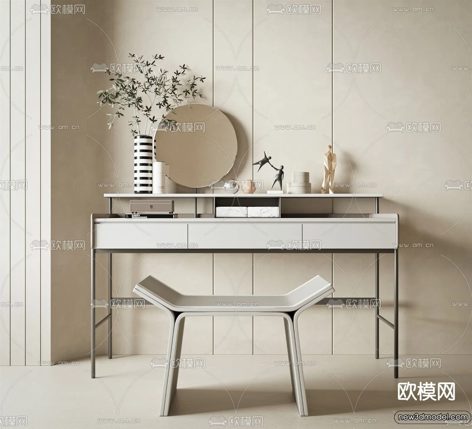 Dressing Table – 3D Models – 3D Furniture Models for Interior – 075 Dressing Table – 3D Models – 3D Furniture Models for Interior – 075