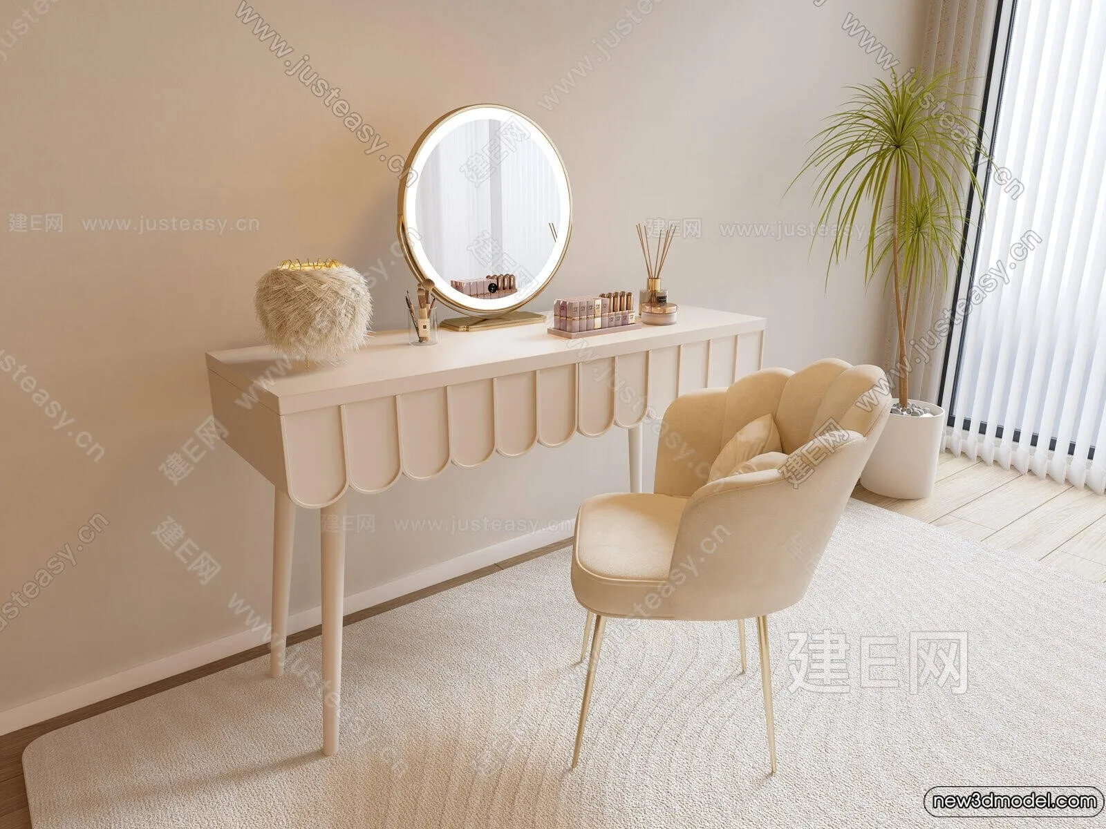 Dressing Table – 3D Models – 3D Furniture Models for Interior – 087 Dressing Table – 3D Models – 3D Furniture Models for Interior – 087
