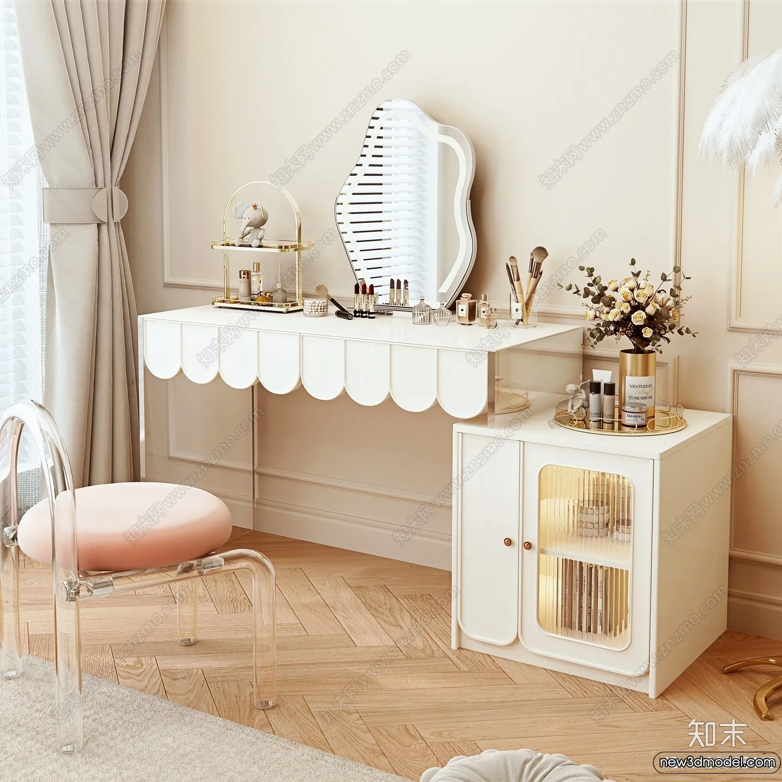 Dressing Table – 3D Models – 3D Furniture Models for Interior – 096 Dressing Table – 3D Models – 3D Furniture Models for Interior – 096