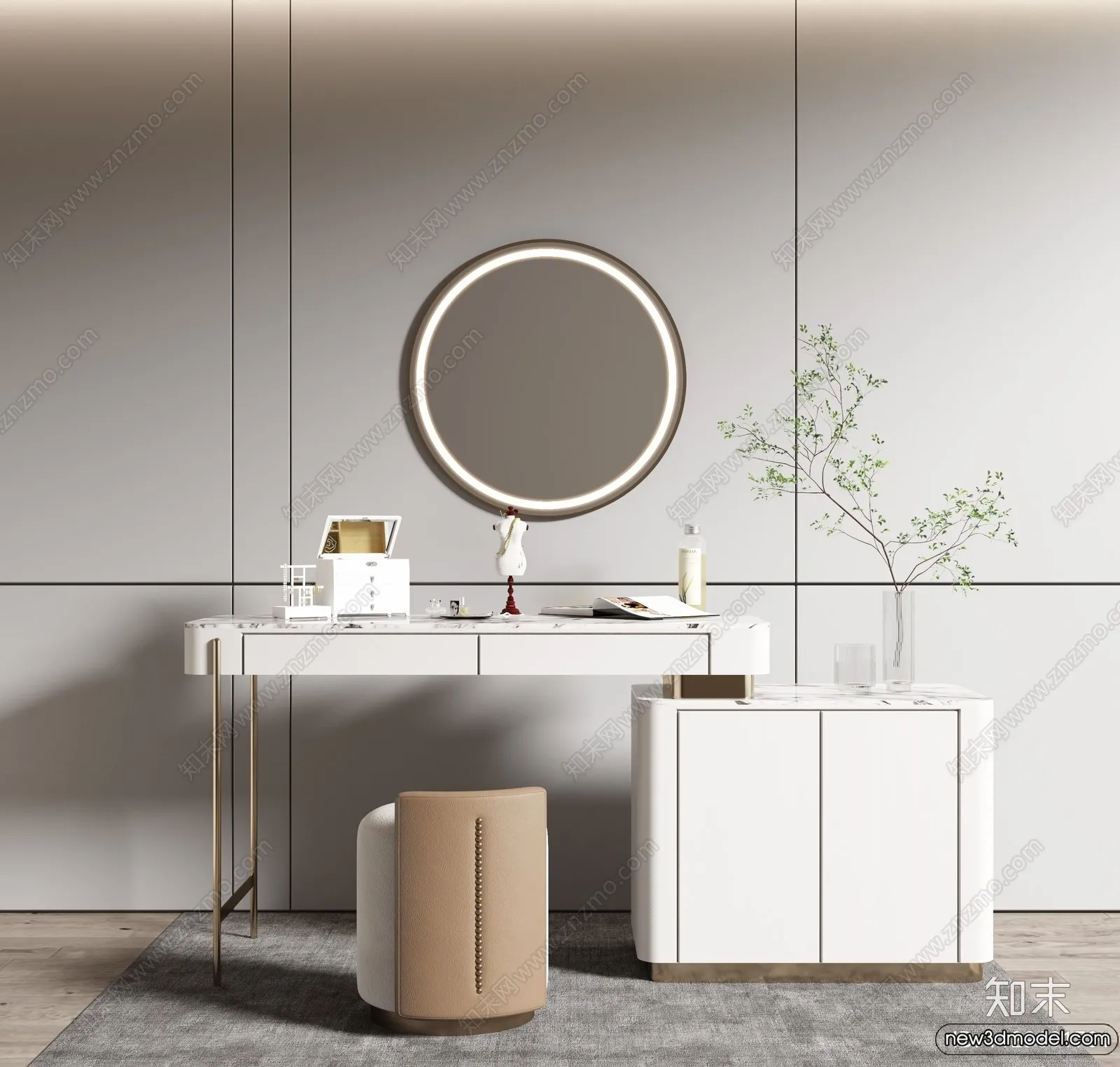 Dressing Table – 3D Models – 3D Furniture Models for Interior – 098 Dressing Table – 3D Models – 3D Furniture Models for Interior – 098