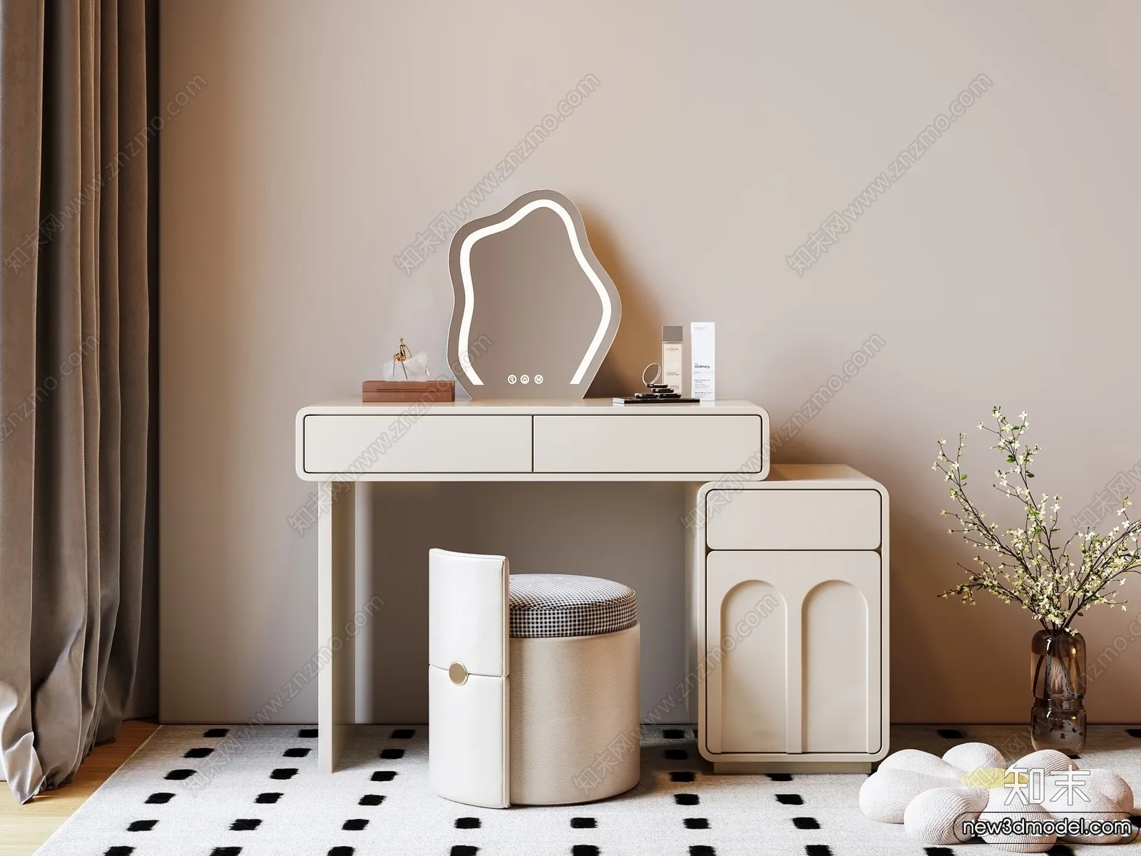 Dressing Table – 3D Models – 3D Furniture Models for Interior – 099 Dressing Table – 3D Models – 3D Furniture Models for Interior – 099