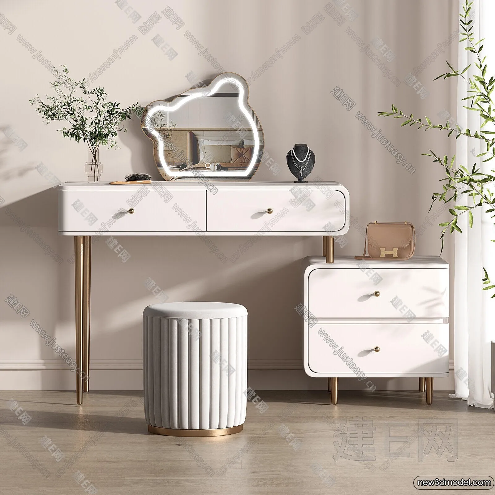 Dressing Table – 3D Models – 3D Furniture Models for Interior – 113 Dressing Table – 3D Models – 3D Furniture Models for Interior – 113