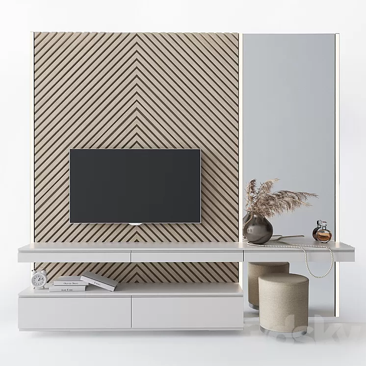 Dressing table and TV stand_4 3D Model Dressing table and TV stand_4 3D Model