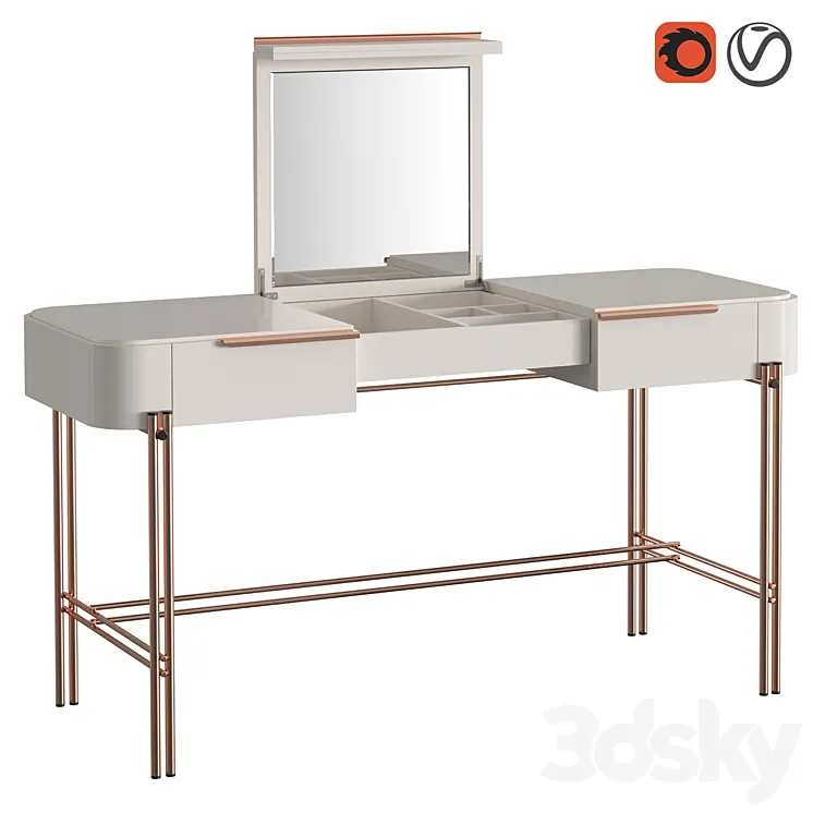 Dressing table BAMBOO 3D Model Free Download