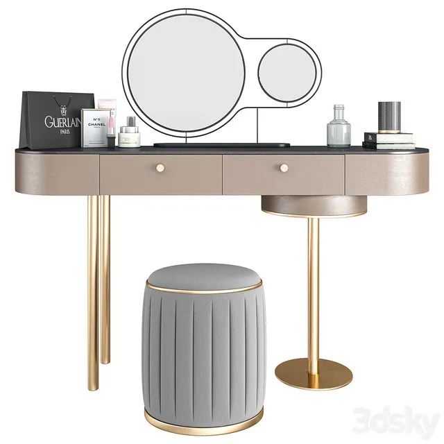 Dressing table (console with decor) 3D Model