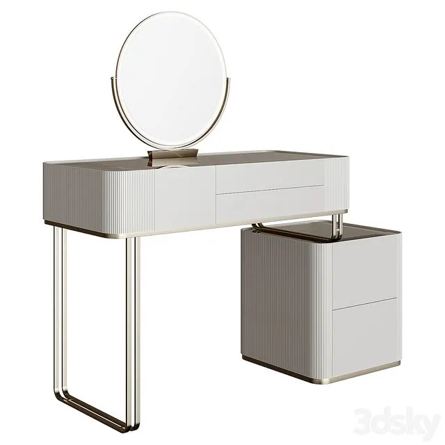 Dressing table Drawer Makeup Vanity Set 3D Model