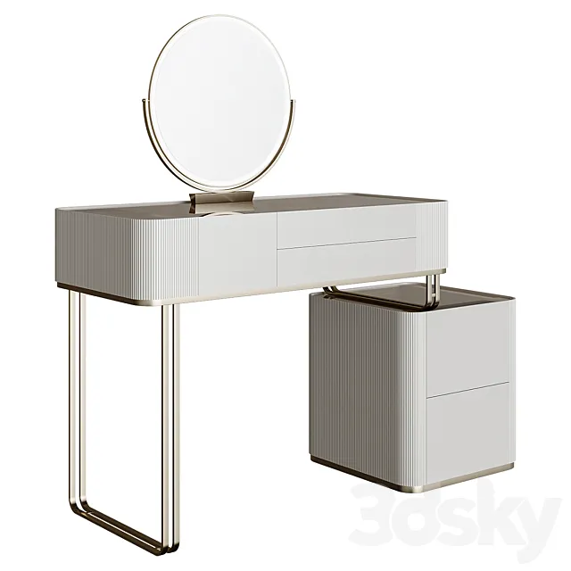 Dressing table Drawer Makeup Vanity Set 3D Model